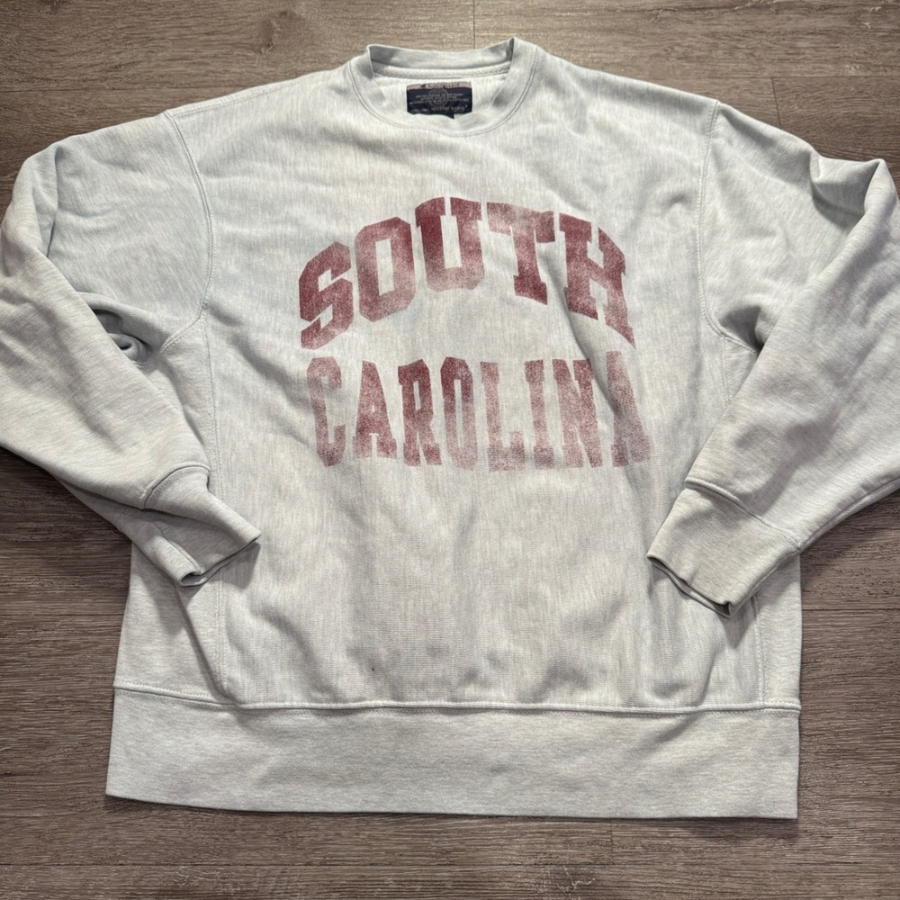 Vintage South Carolina Sweatshirt Men L Gray Champion Reverse Weave Y2K Sweater